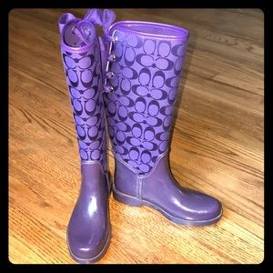 Coach rain boots